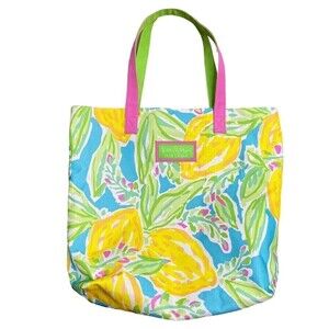 Lilly Pulitzer for‎ Estée Lauder Tote bag multicolor casual beach Lemon Print